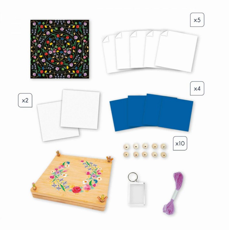 Gioco fai da te creativo con 6 creazioni pressa fiori e tanti altri elementi, adatto dai 7 anni in su e perfetto per sviluppare manualità, concentrazione e creatività